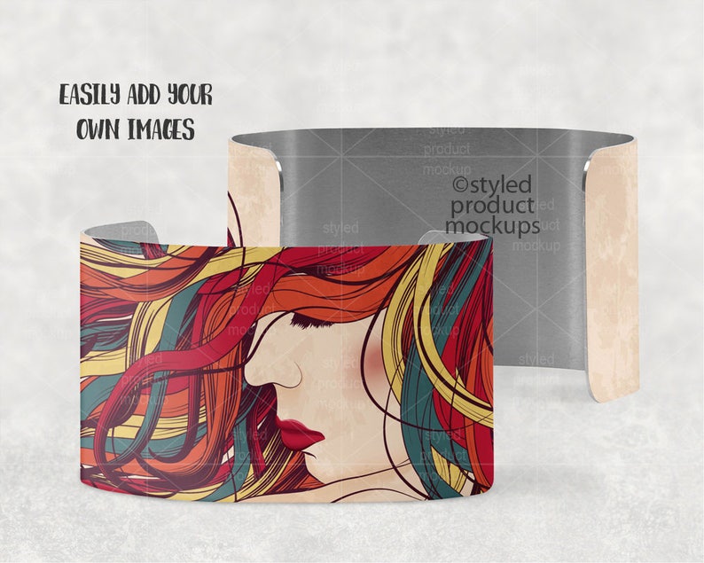 Download Dye Sublimation cuff bracelet mockup template Add your own ...