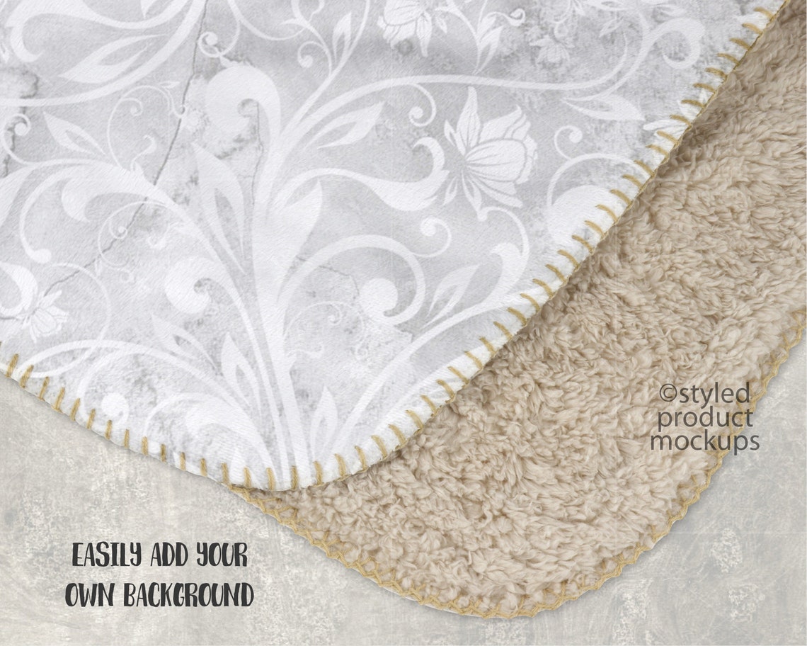 Dye sublimation Sherpa back blanket with whip stitch border Etsy