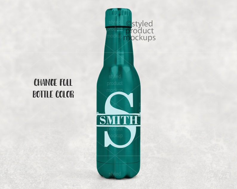 Download Dye sublimation 16 oz stainless steel beer bottle mockup Add | Etsy