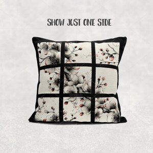 9 Panel Pillow Mockup | Dye Sublimation Pillow Mockup | Smart PSD, Canva Frame, Transparent PNG image 8