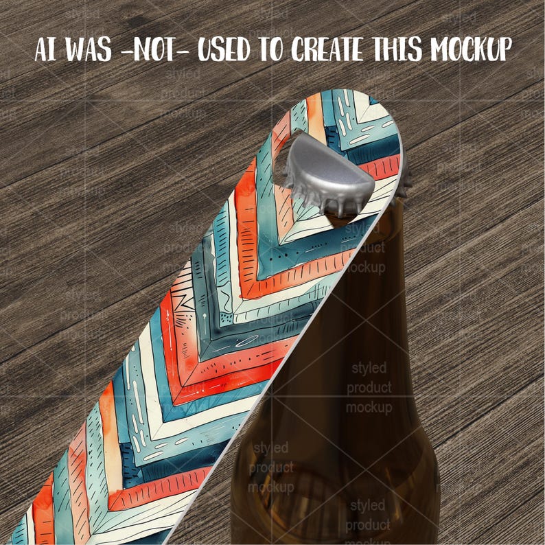 Mockup för flasköppnare i pubstil | Verktyg för ölflaskbar (PSD, Canva, PNG) bild 5