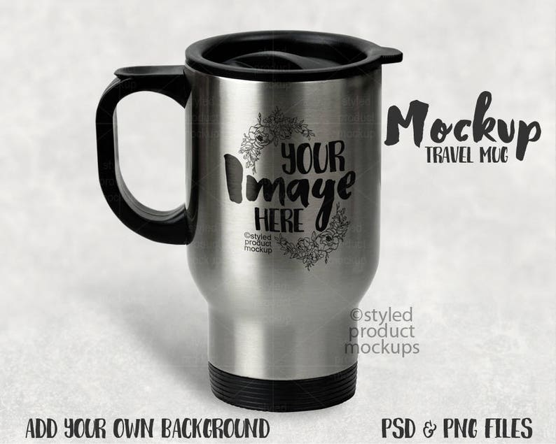 Download Stainless Steel sublimation travel mug template mockup | Etsy