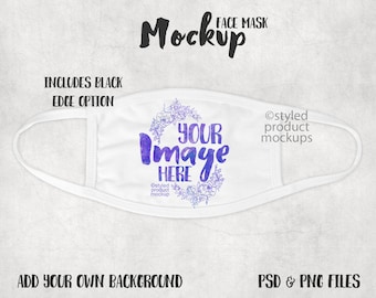 Dye sublimation face mask Mockup | Add your own image and background