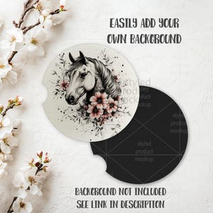Car Coaster Mockup Front & Back | Sublimation Car Coaster PSD, PNG, Canva Frame, EPS | Digital Download image 5