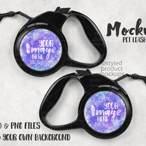 Dye sublimation retractable pet leash mockup | Add your own image and background