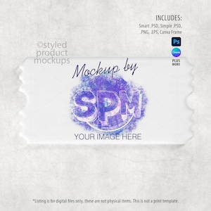 Dye sublimation acrylic ticket Mockup | Add your own image and background