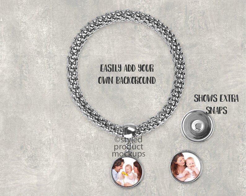 Download Dye Sublimation snap bracelet mockup template with | Etsy