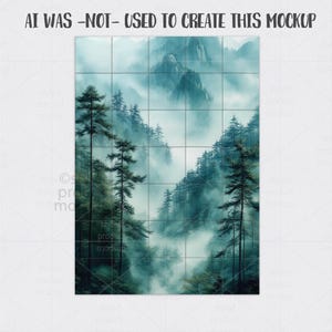 Mockup met tegelschilderij van 5 x 7 (PSD, canvas, png) afbeelding 5