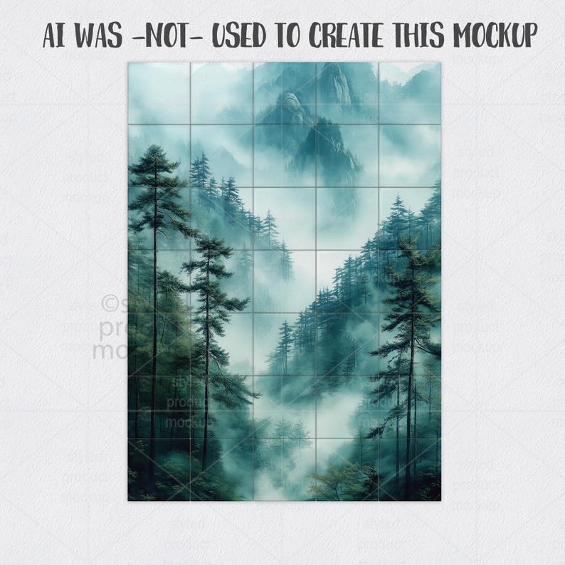 Mockup met tegelschilderij van 5 x 7 (PSD, canvas, png) afbeelding 5