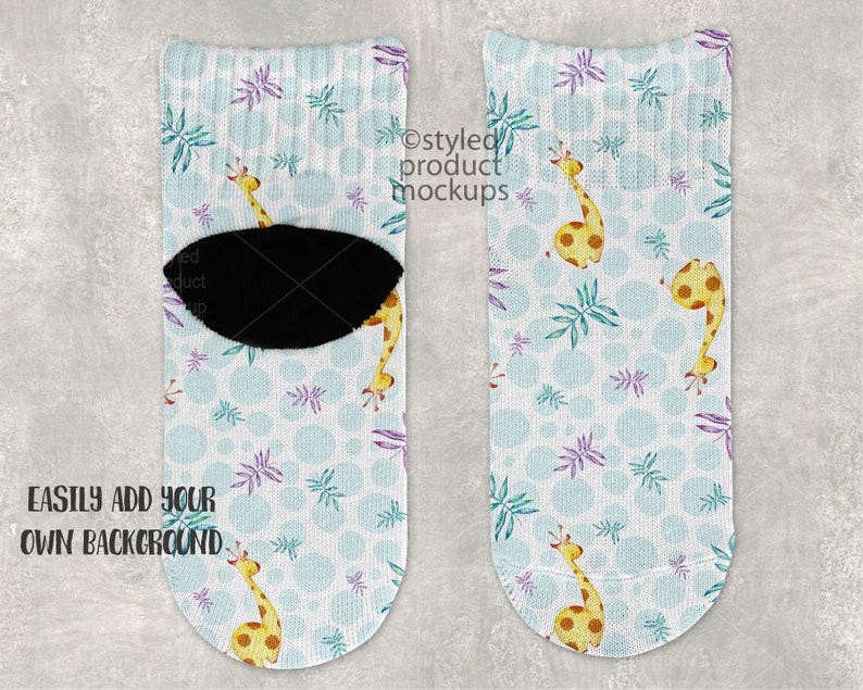 Download Dye sublimation toddler ankle socks mockup template Add ...