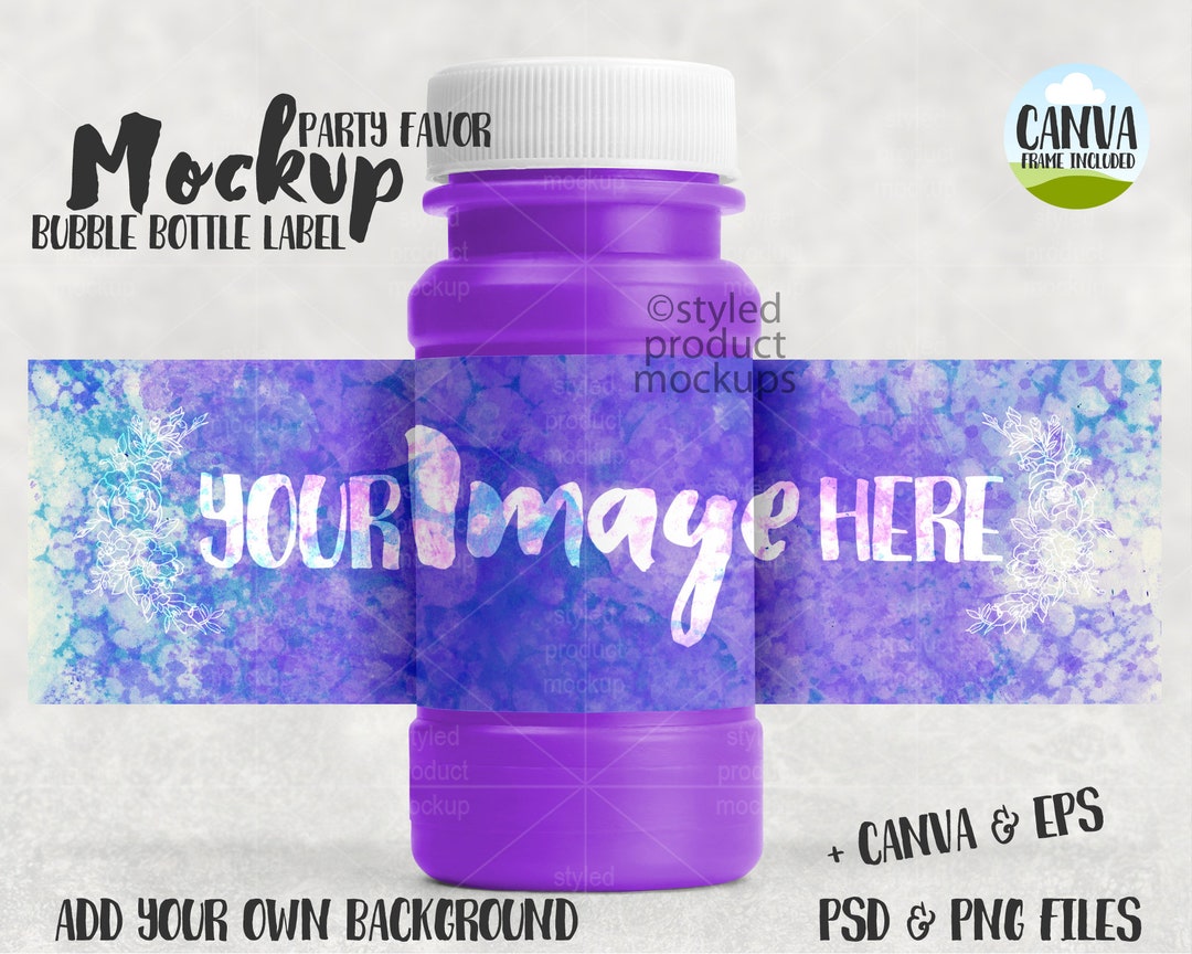 Party Favor Bubble Label Mockup | Add Your Own Image and Background ...