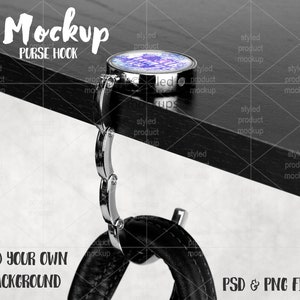 Mockup di gancio per borsa con stampa a sublimazione / Aggiungi la tua immagine e sfondo