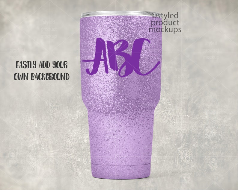 Download 30 oz glitter coated tumbler Mockup Add your own image and | Etsy
