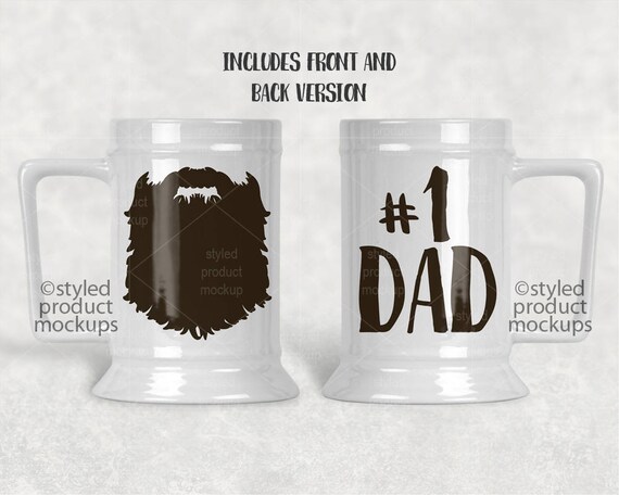 White Sublimation 16 Oz Stein Template Mockup Includes 2 Etsy