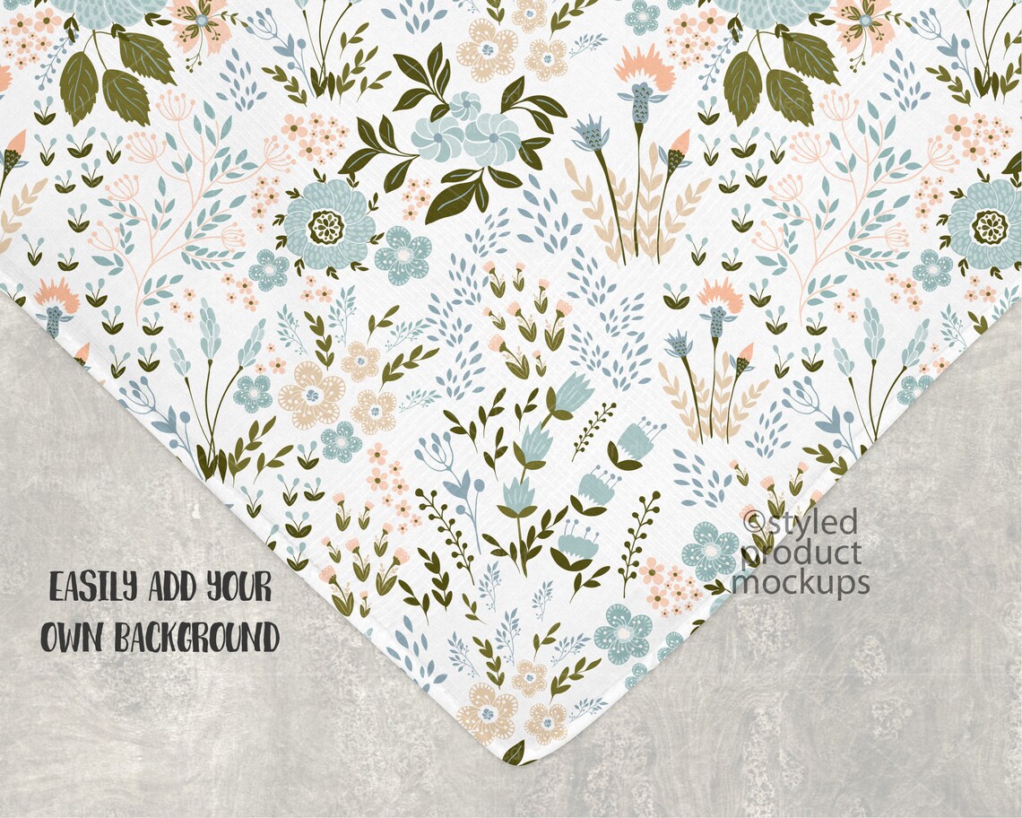 Handkerchief Pocket Square Mockup Add Your Own Image and Etsy