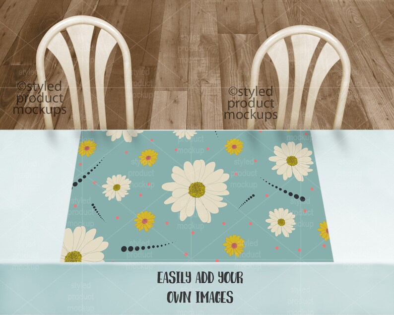 Download Paper party table runner mockup Add your own image and | Etsy