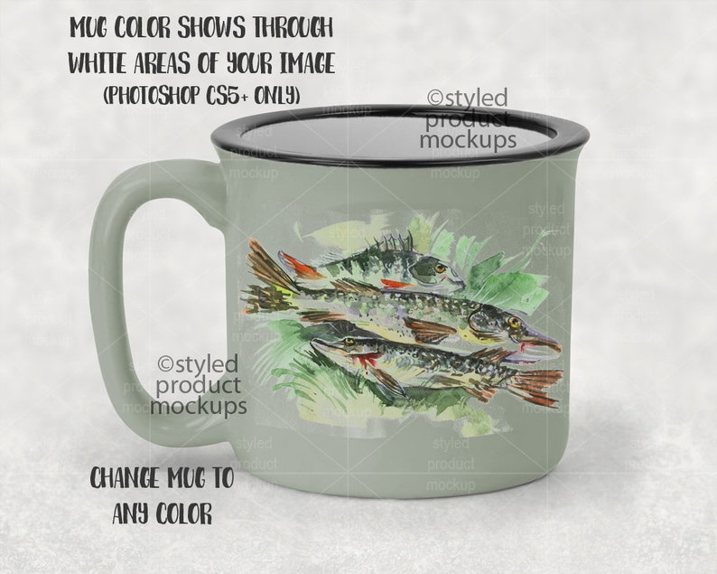 Download Dye sublimation 13 oz ceramic camp mug mockup template Add ...