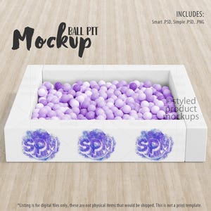 Party Ball Pit Mockup | Add your own image and background
