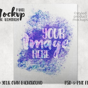 Dye sublimation 8x10 aluminum photo panel Mockup | Add your own image and background
