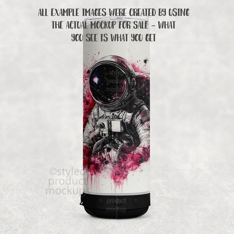 Maqueta de vaso térmico delgado de 20 oz para sublimación (PSD, Canva, PNG) imagen 7