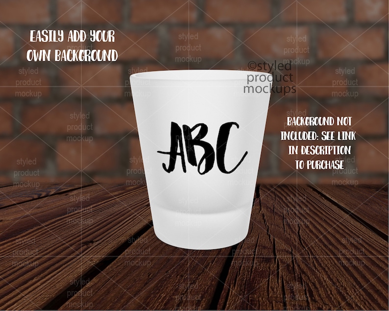 Download Dye sublimation frosted shot glass Mockup Add your own image | Etsy