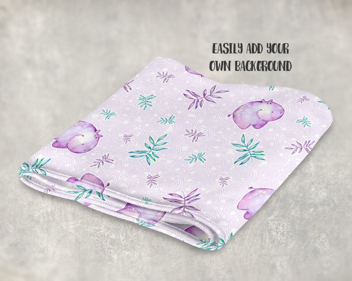 Download Large fleece baby blanket folded mockup template Add your ...