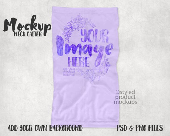 Download Sublimation Neck Gaiter Template Mockup Add Your Own Art And Etsy PSD Mockup Templates