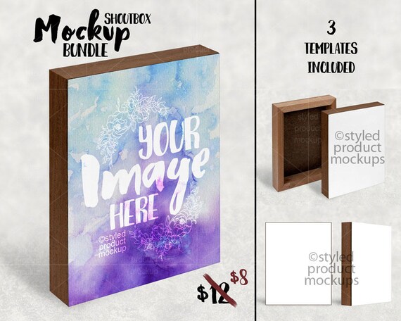 Sublimation Shoutbox Frame Mockup Template Add Your Own Etsy