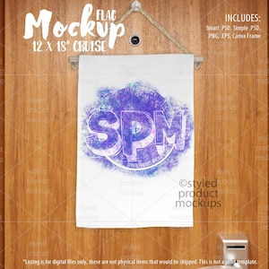 Dye sublimation cruise door flag Mockup | Add your own image and background