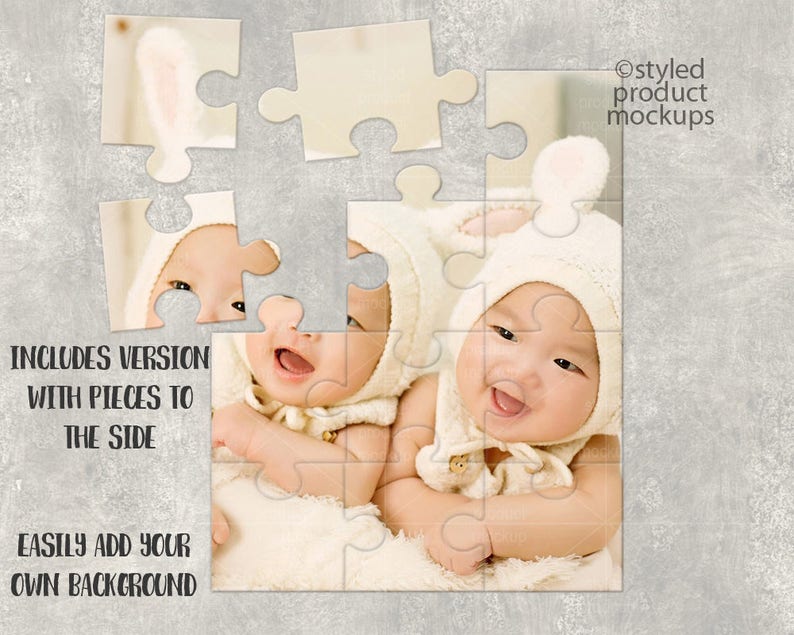Download Sublimation 12 piece vertical puzzle Mockup Template Add | Etsy