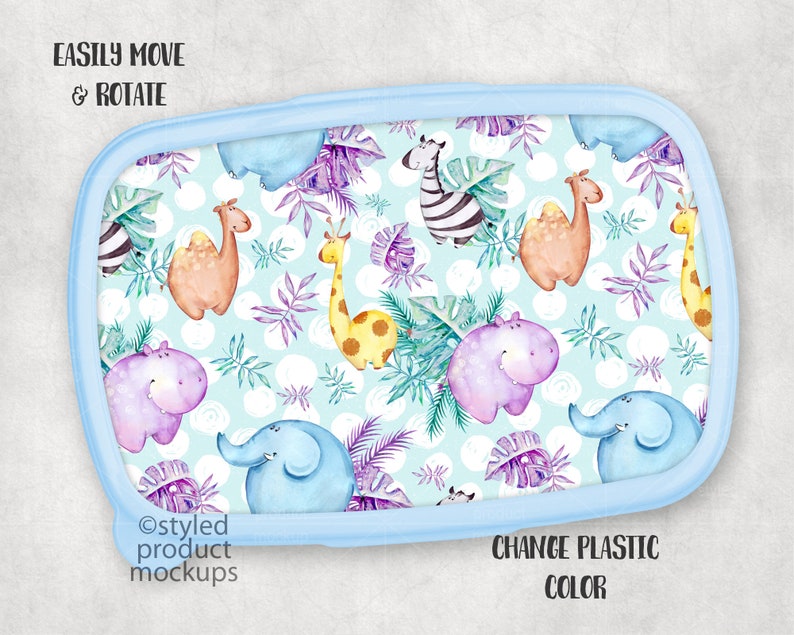 Download Dye sublimation plastic lunch container mockup Add your ...