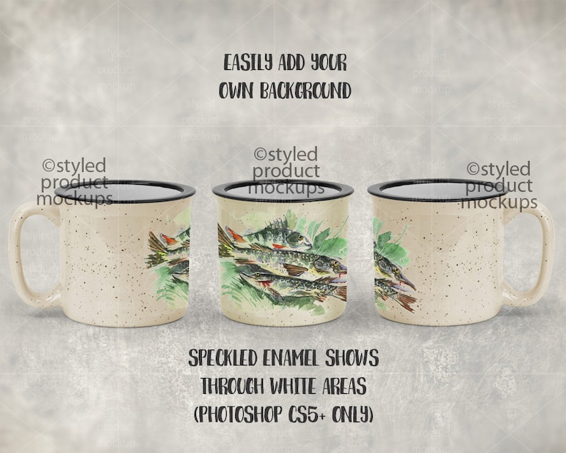 Download Dye sublimation 13 oz ceramic camp mug mockup template Add | Etsy