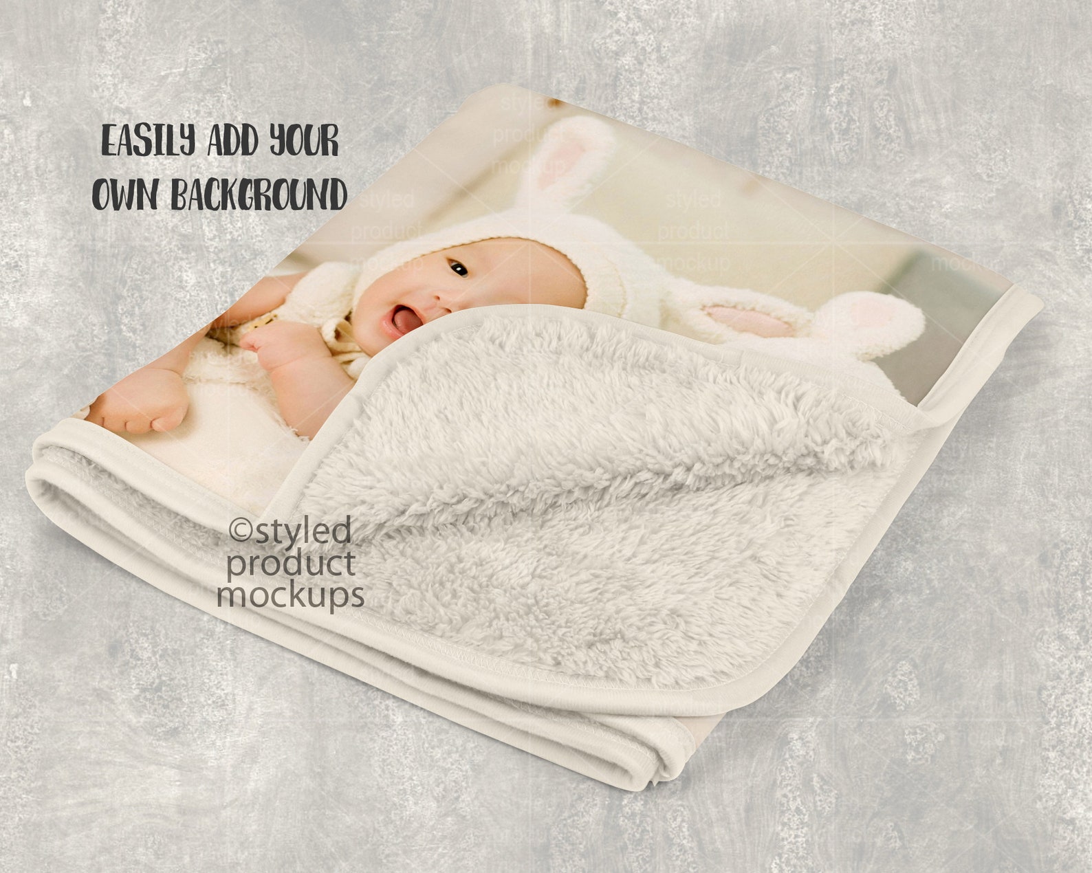 Dye Sublimation Sherpa Back Blanket With Border Edge Mockup Etsy