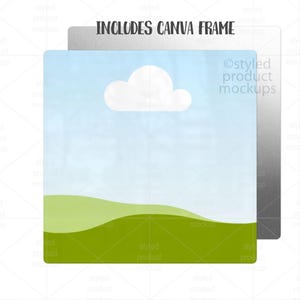 10x10 Aluminum Photo Panel Mockup | Sublimation Square Aluminum | PSD, PNG, Canva, EPS image 8