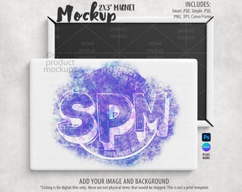 2x3 Rectangle Magnet Mockup: Photoshop, Canva, PNG (Digital Download)