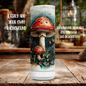 Maqueta de vaso térmico delgado de 20 oz para sublimación (PSD, Canva, PNG) imagen 8
