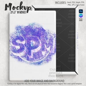 Rectangle Button Magnet Mockup 2x3: Photoshop, Canva, PNG (Digital Download)