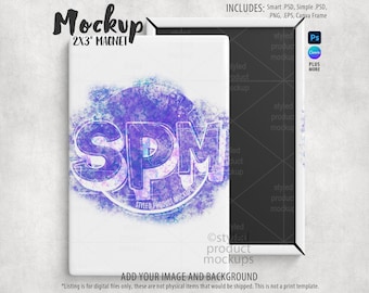 Rectangle Button Magnet Mockup 2x3: Photoshop, Canva, PNG (Digital Download)