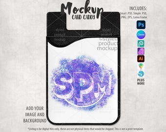 Card Caddy Mockup: Dye Sublimation, Photoshop PSD, Canva, PNG (Digital Download)