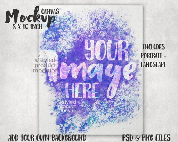 Dye Sublimation Canvas Photo Print Mockup Add Your Own Image and Background  