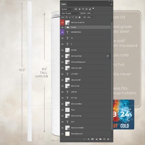 20oz Skinny Tumbler Mockup Bundle Listing Kit | 5 PSD Smart Object Files + Canva Video Template image 12