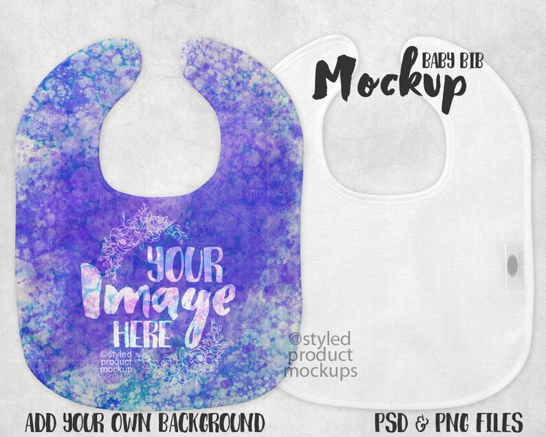 Download Dye Sublimation Micro Velour Baby Bib Mockup Template Add Etsy