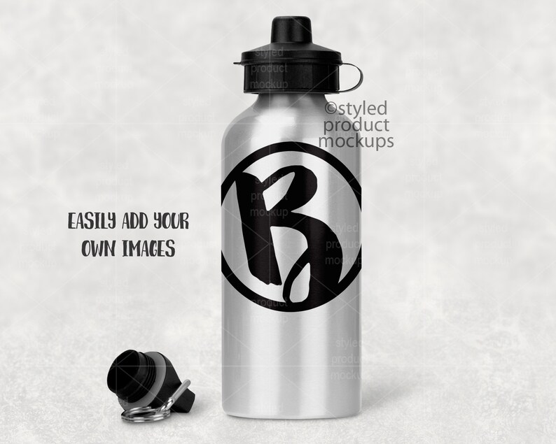 Dye sublimation stainless steel water bottle Mockup Add ...