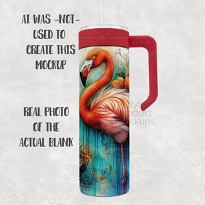 20oz Tumbler Mockup with Handle Lid (PSD, Canva, PNG) image 7