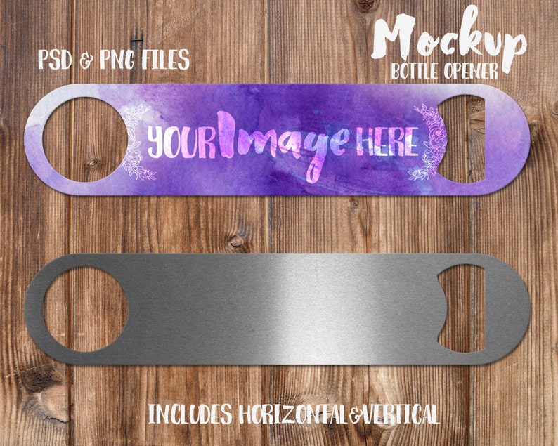 Download Bar Bottle Opener Mockup Template with Front and Back view | Etsy