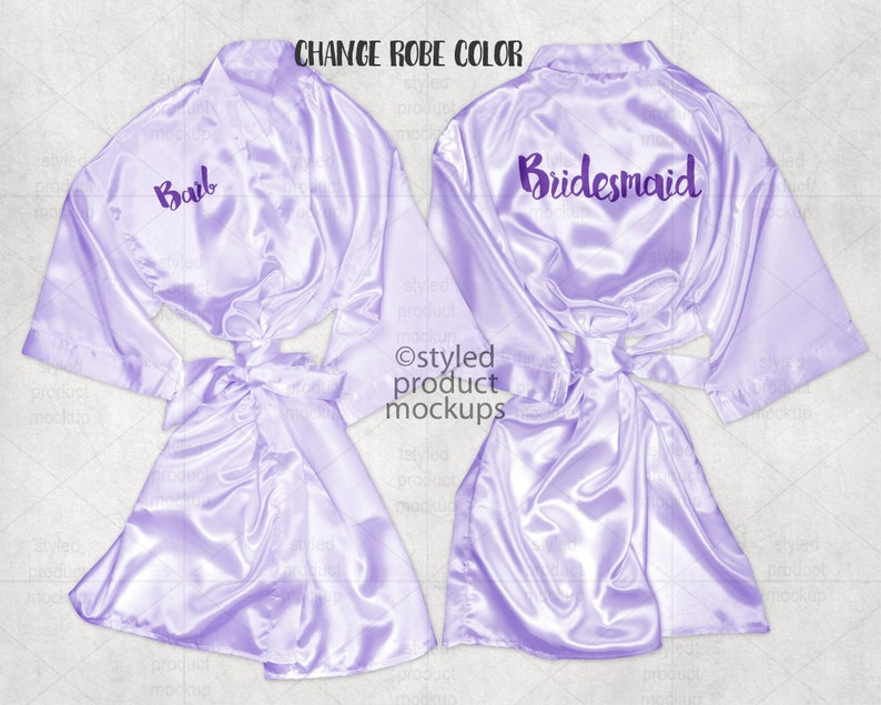 Download Satin kimono robe mockup Add your own image and background ...