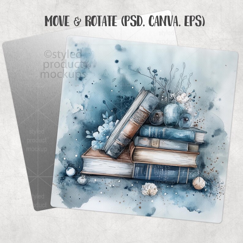 10x10 Aluminum Photo Panel Mockup | Sublimation Square Aluminum | PSD, PNG, Canva, EPS image 7