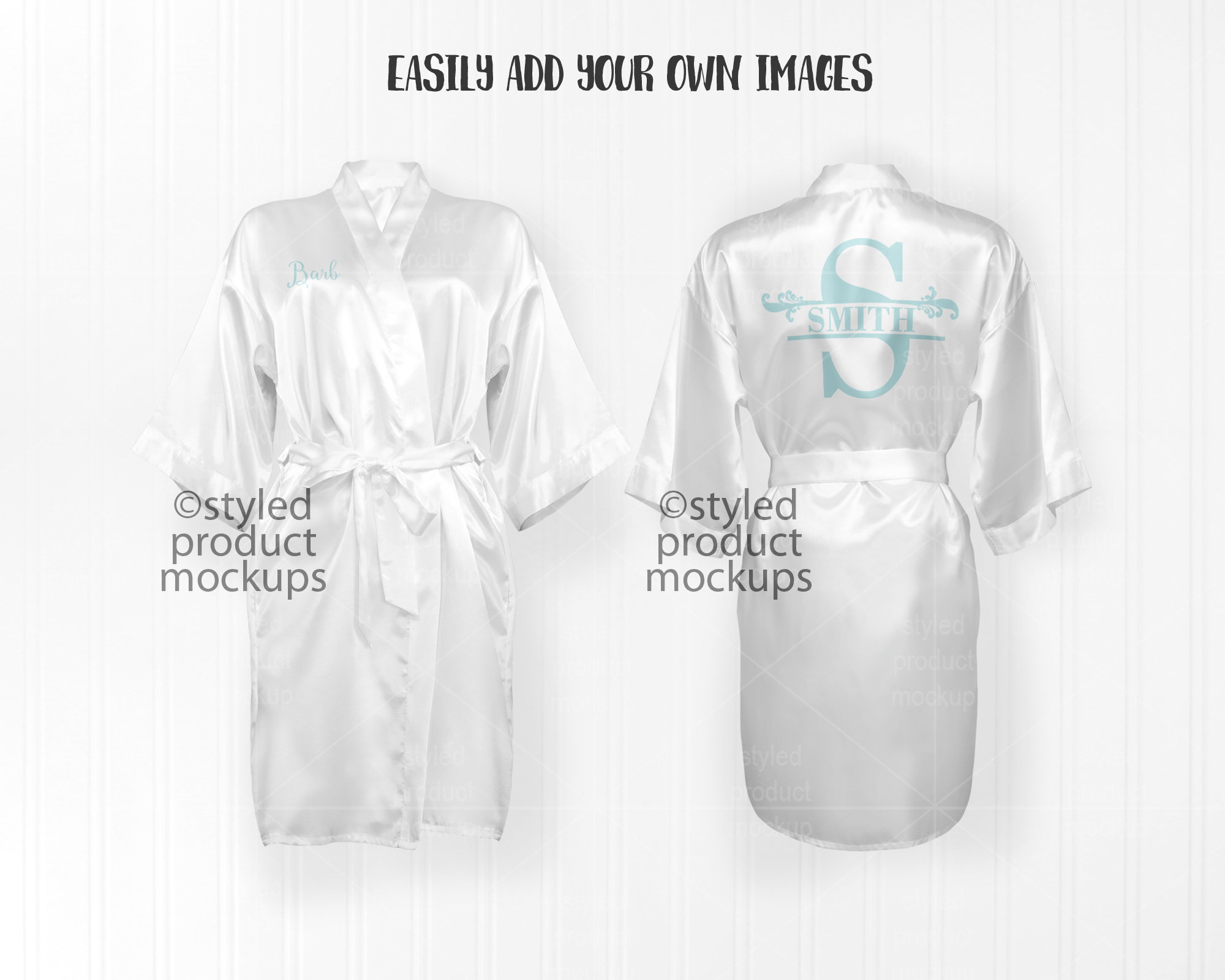 Satin Kimono Robe Mockup | Add Your Own Image and Background - Etsy