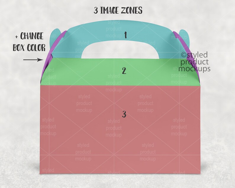 Download Gable box mockup Add your own image and background | Etsy