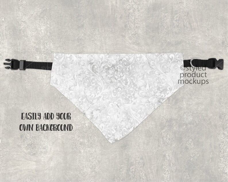 Download Dye sublimation pet bandana with collar mockup Add your ...